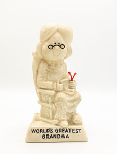 Russ Berrie & Co 1970's People Figurine - World's Greatest Grandma