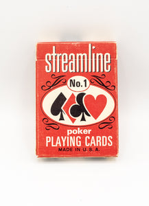 Vintage Deck of Streamline Poker Playing Cards