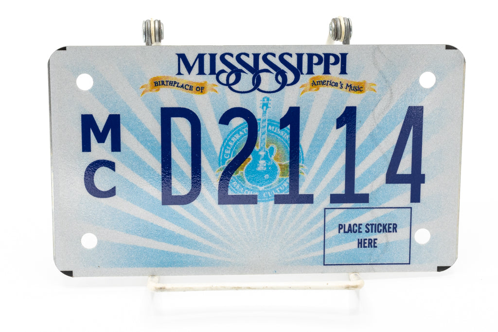 State of Mississippi Motorcycle  - License Plate