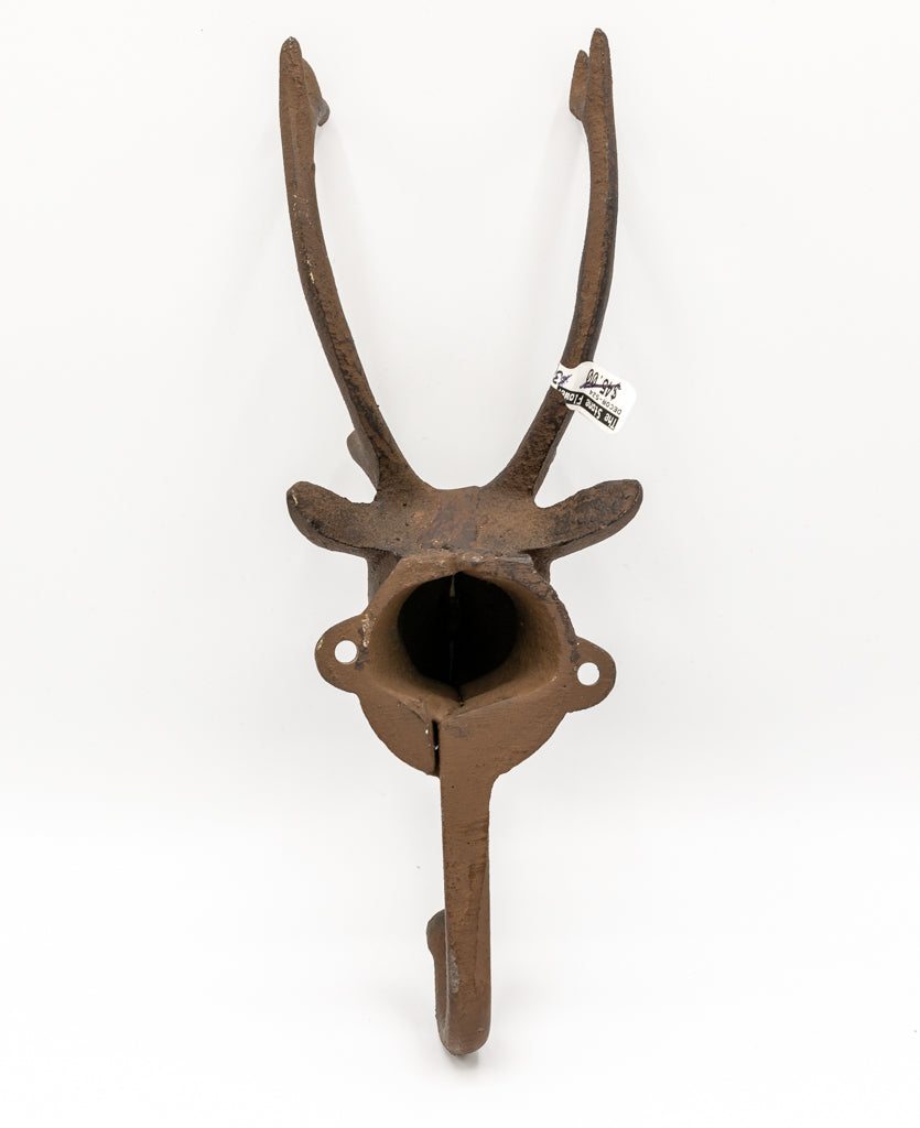 Copy of Decorative Cast Metal Reindeer Head Coat Hanger (small).
