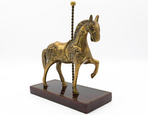 Vintage Brass Carousel Horse (On Stand)