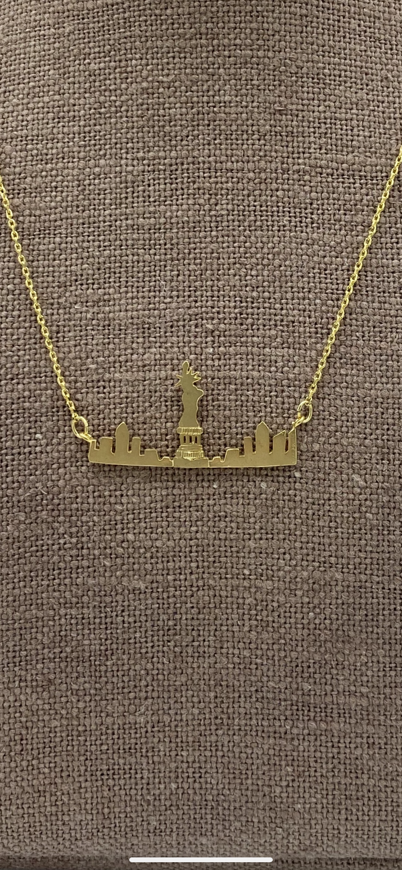 Statue of Liberty Skyline Necklace